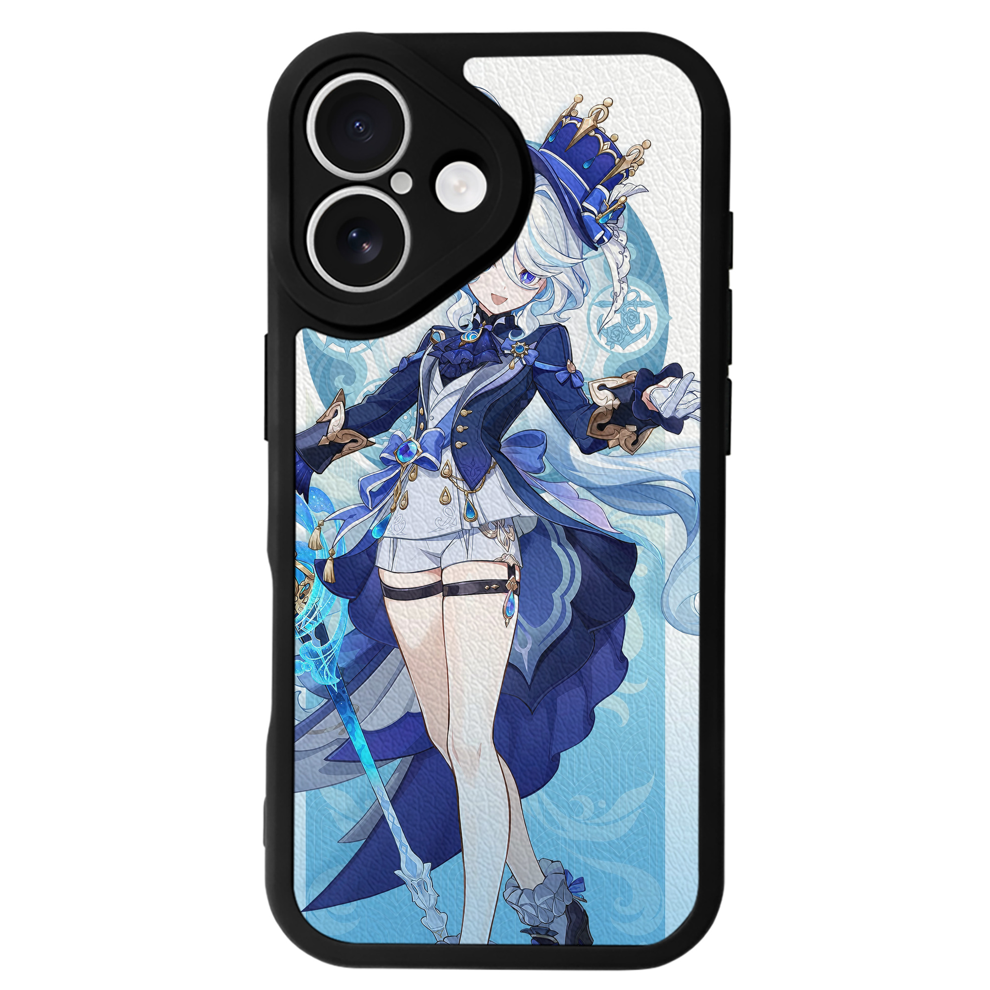 げんし神 genshin 【iPhone 16シリーズ対応】シリコンスマホケース（レザー調） 材質：シリコン